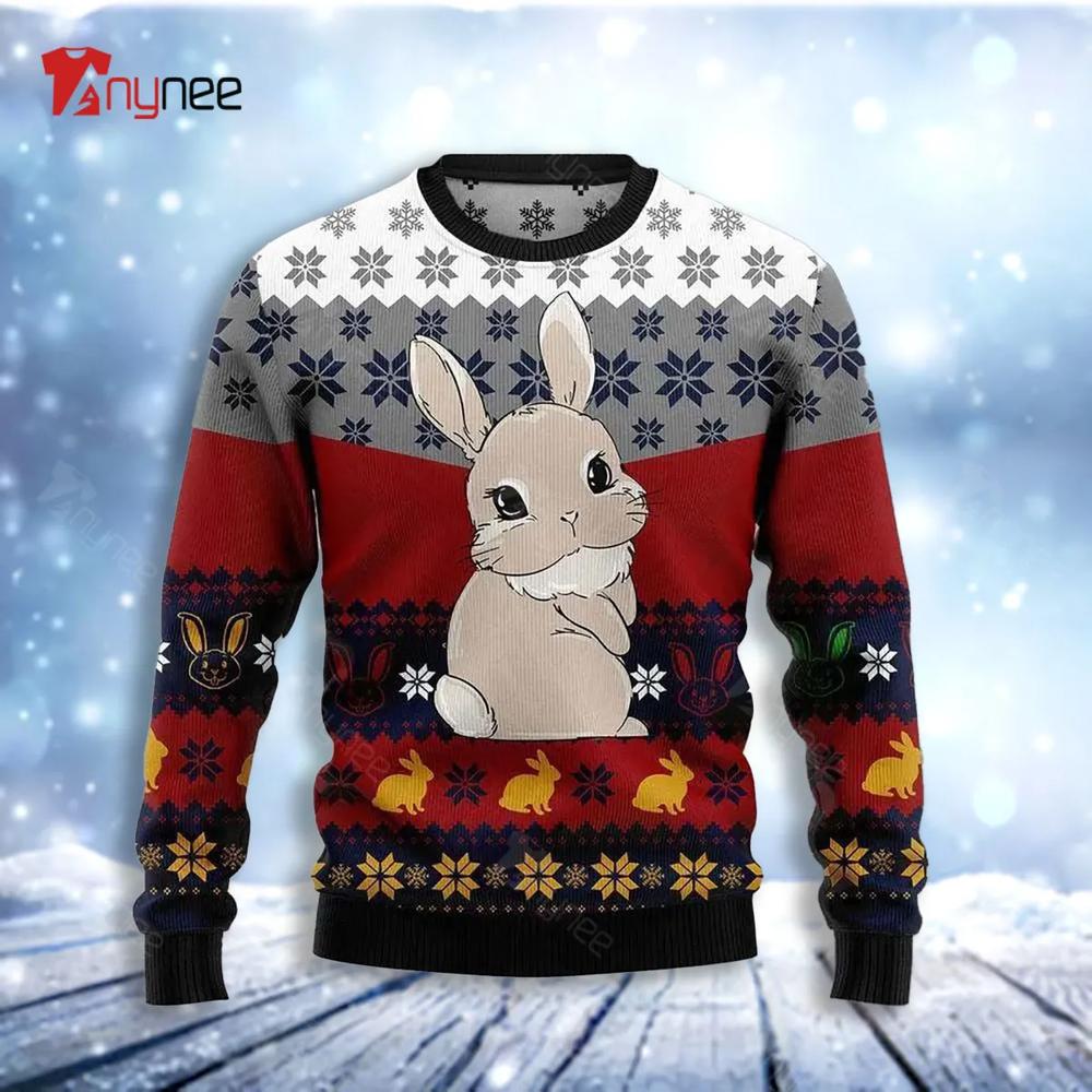 Cute Rabbit Ugly Christmas Sweater- Best Christmas Gifts 2023