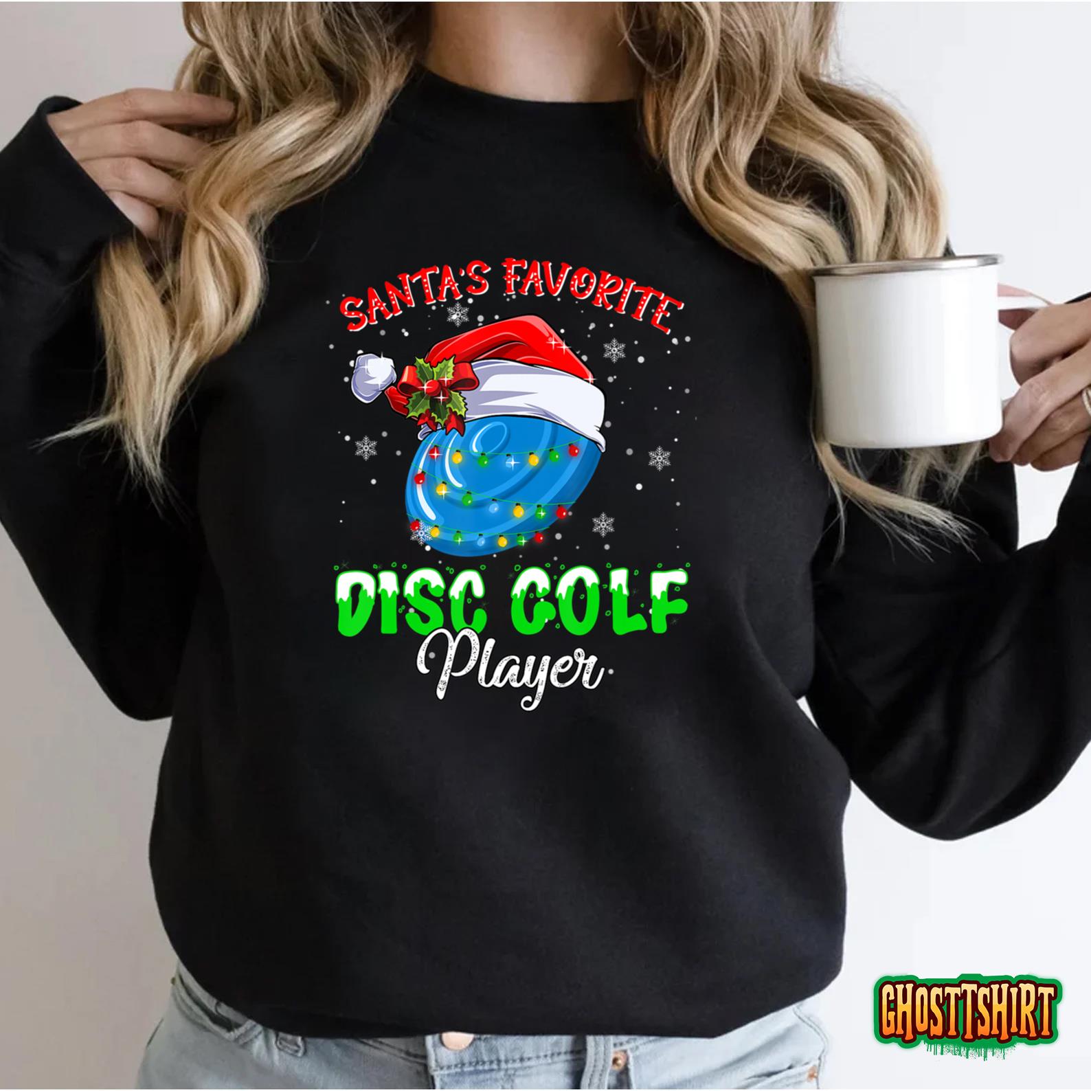 Cute Santa’s Favorite Disc Golf Player Fun Christmas Pajama Sweatshirt