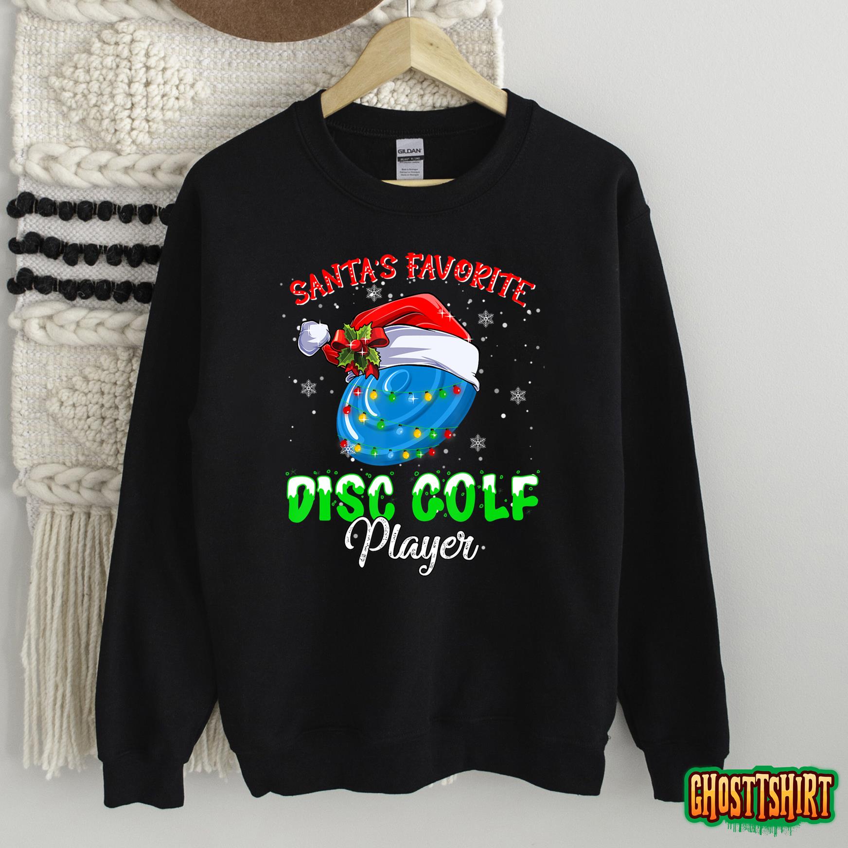 Cute Santa’s Favorite Disc Golf Player Fun Christmas Pajama Sweatshirt