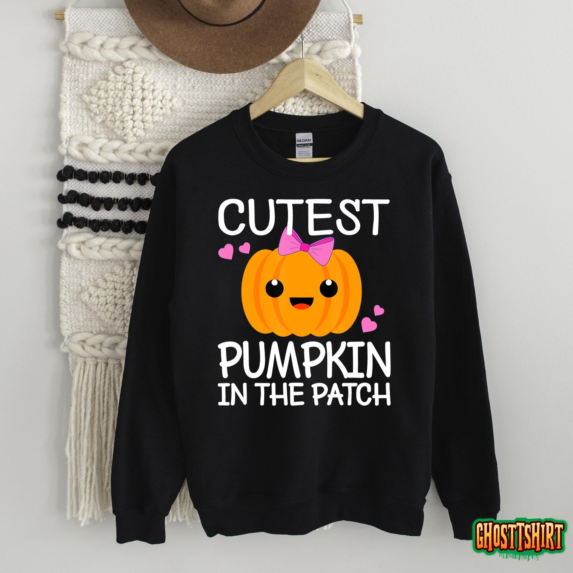 Cutest Pumpkin In The Patch Kids Girls Halloween Pumpkin T-Shirt