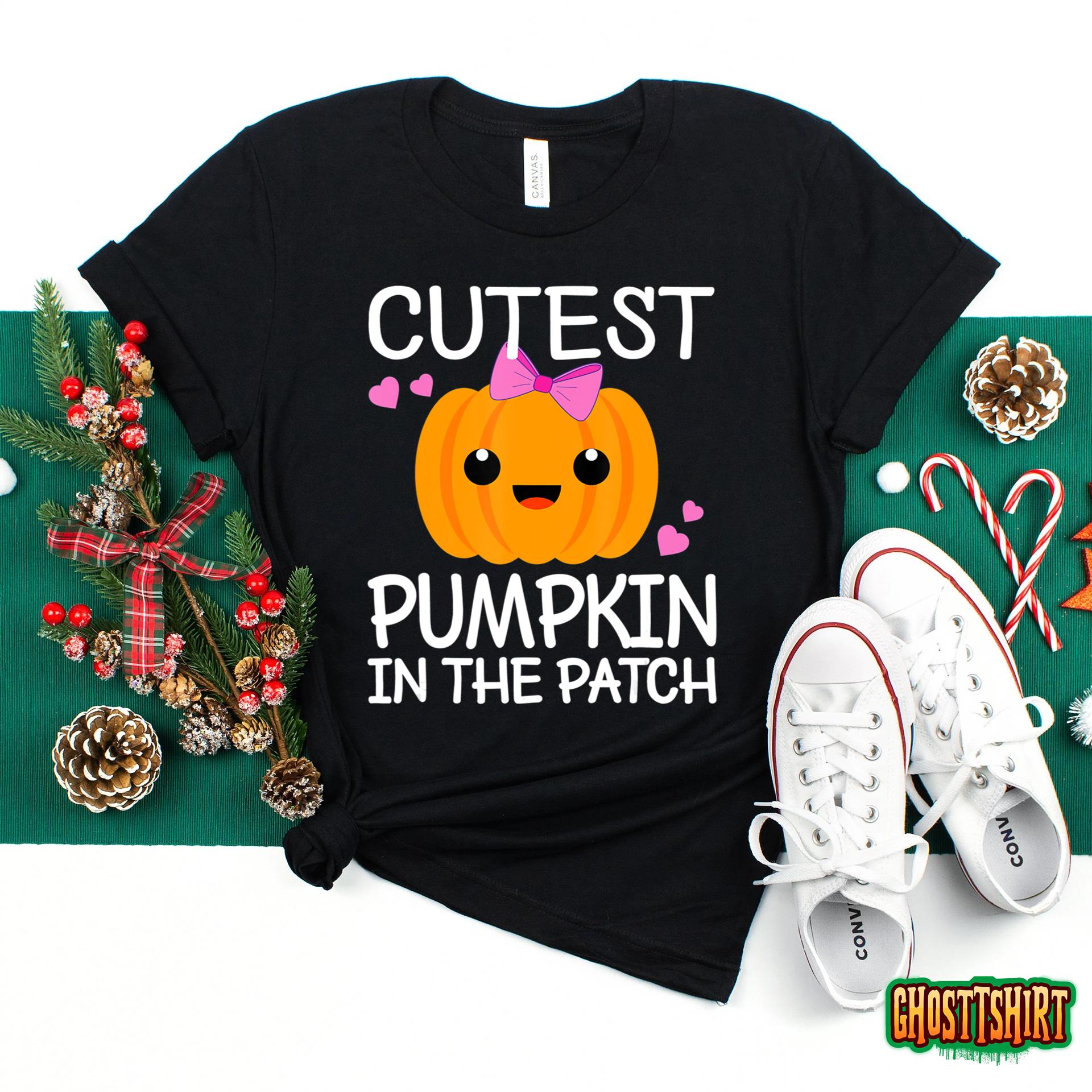 Cutest Pumpkin In The Patch Kids Girls Halloween Pumpkin T-Shirt