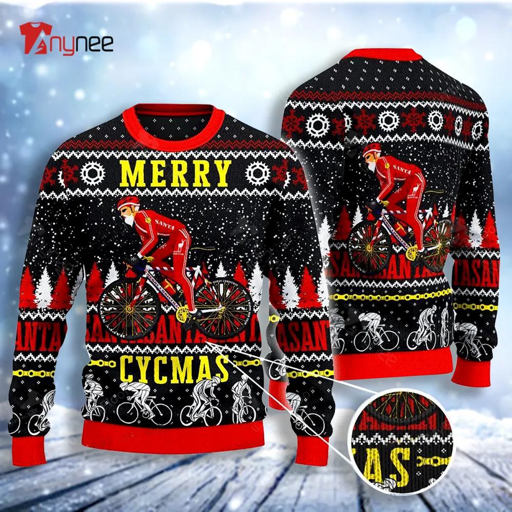 Cycling Lovers Gift Merry Cycmas Ugly Christmas Sweater- Best Christmas Gifts 2023