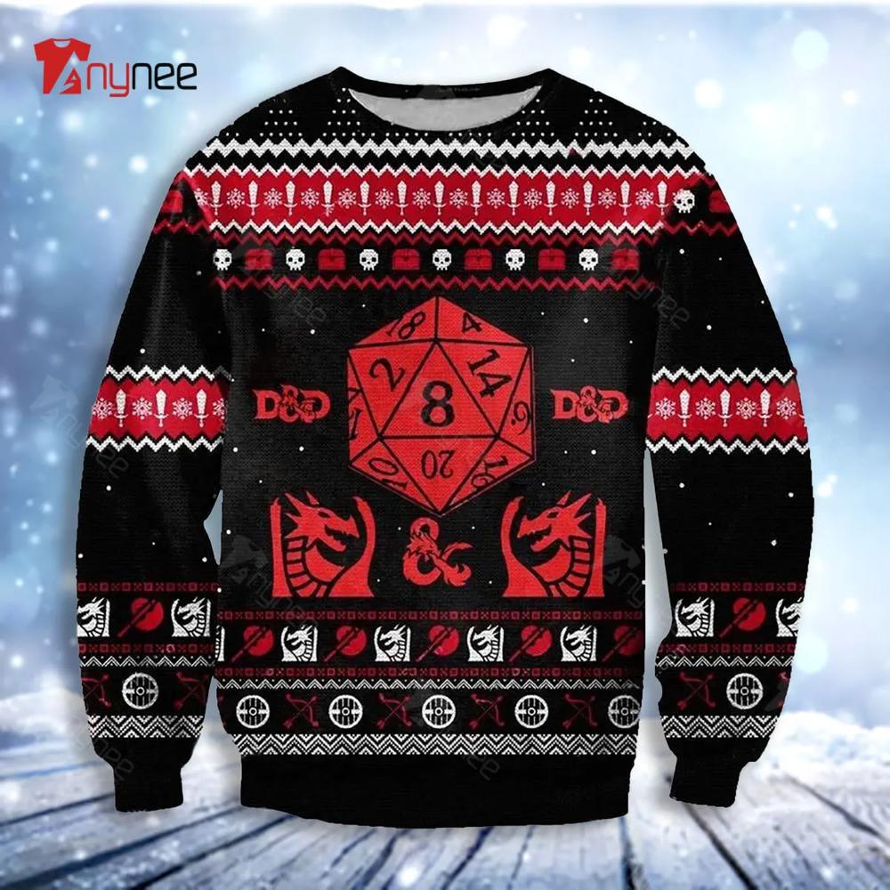 D Dragon Ugly Christmas Sweater- Best Christmas Gifts 2023