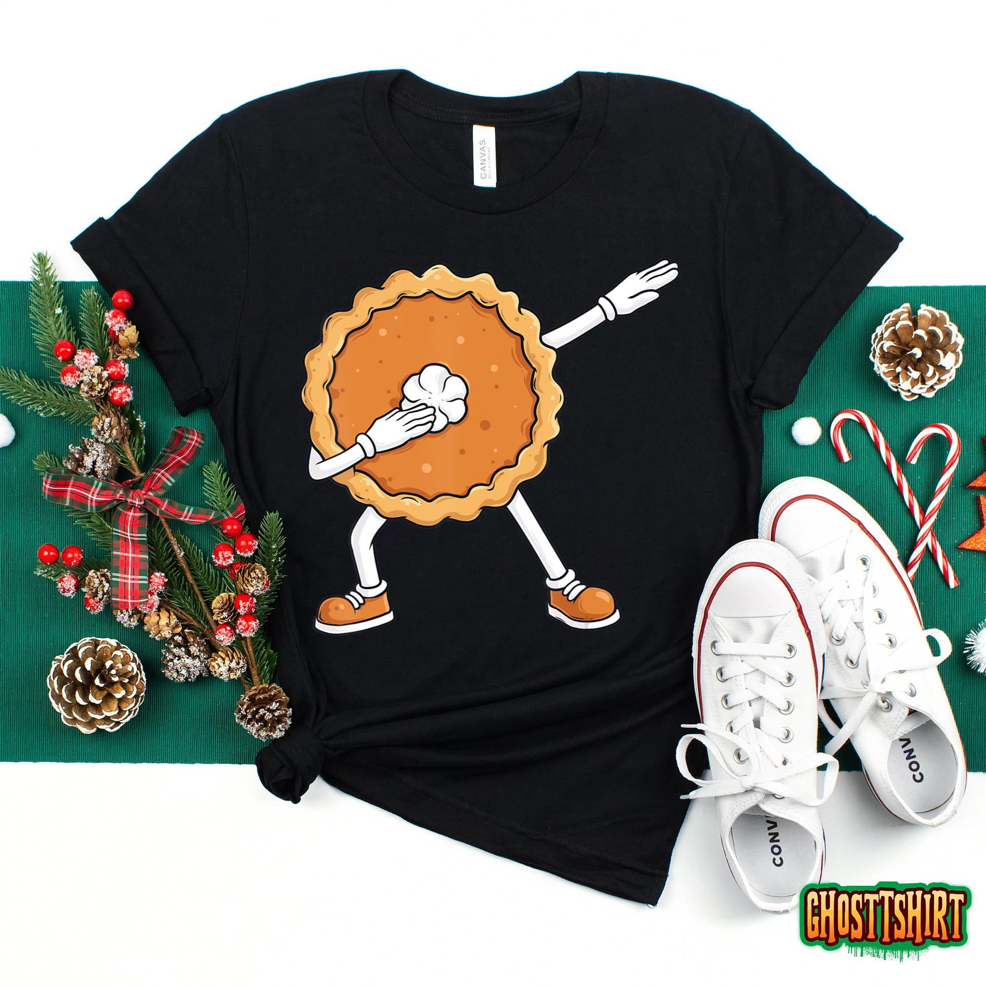 Dabbing Pumpkin Pie Thanksgiving Day Funny Boys Kids Dab T-Shirt