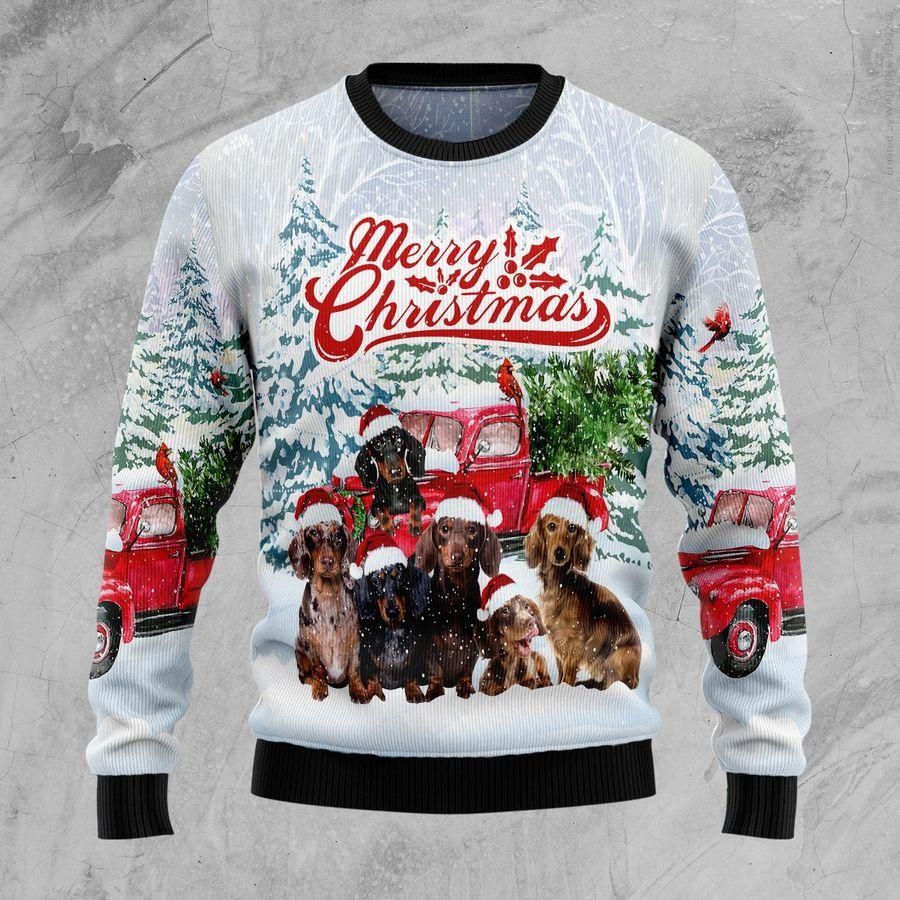 Dachshund Merry Ugly Christmas Sweater | For Men & Women | Adult | US1578- Best Christmas Gifts 2023