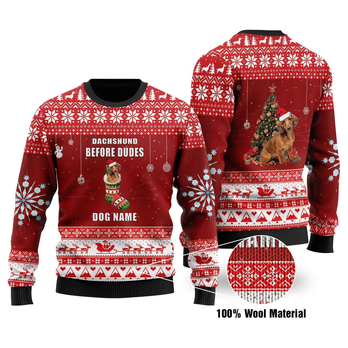 Dachshund Ugly Christmas Sweater | For Men & Women | Adult | US1628- Best Christmas Gifts 2023