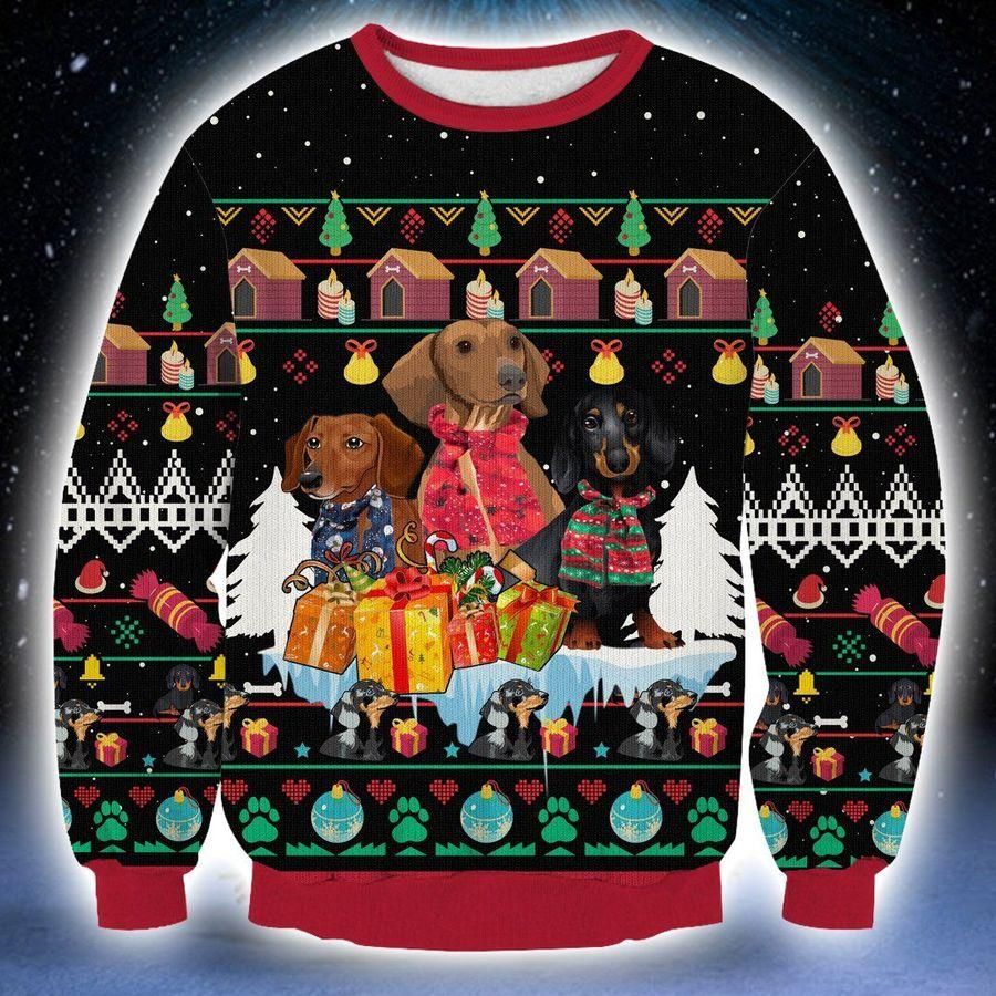 Dachshund Ugly Christmas Sweater | For Men & Women | Adult | US1907- Best Christmas Gifts 2023