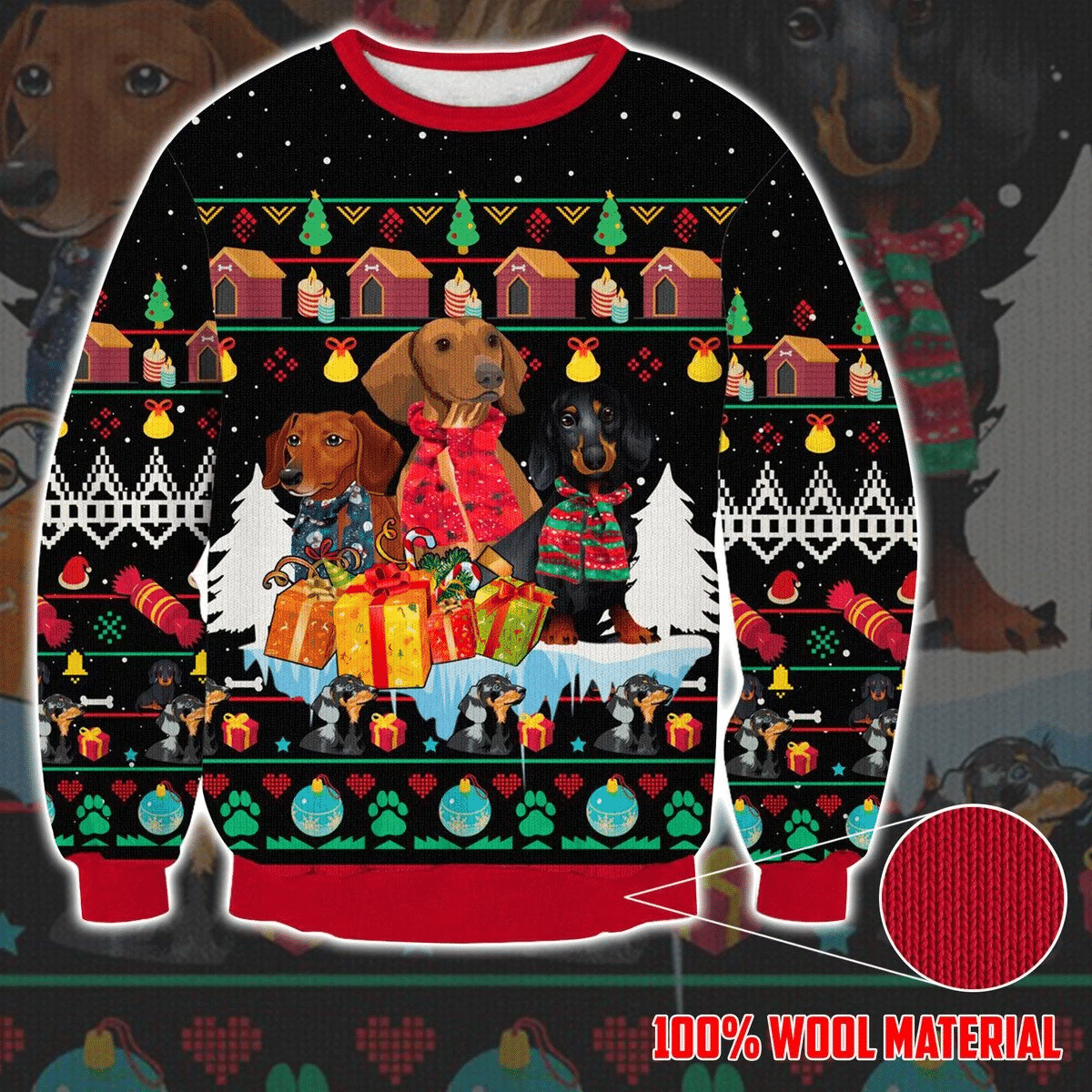 Dachshund Ugly Christmas Sweater | For Men & Women | Adult | US3008- Best Christmas Gifts 2023