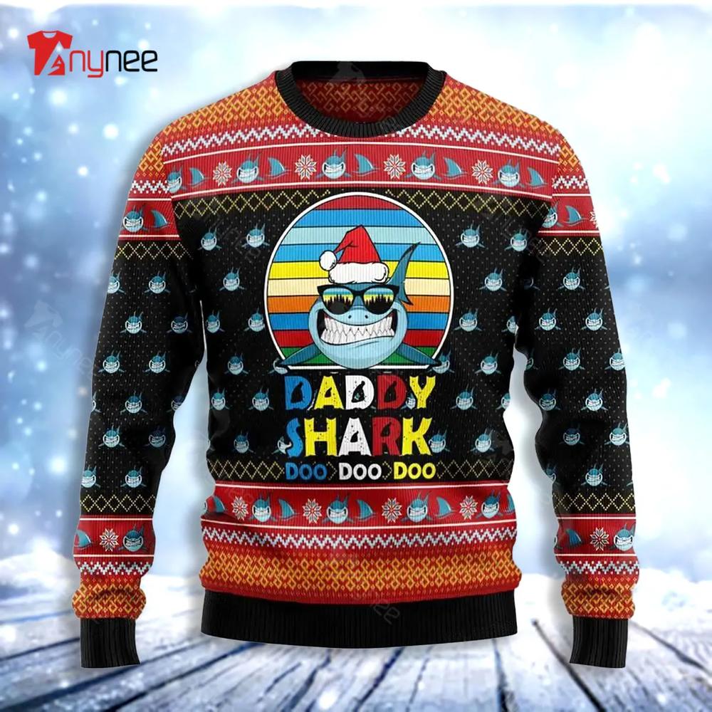 Daddy Shark Ugly Christmas Sweater- Best Christmas Gifts 2023