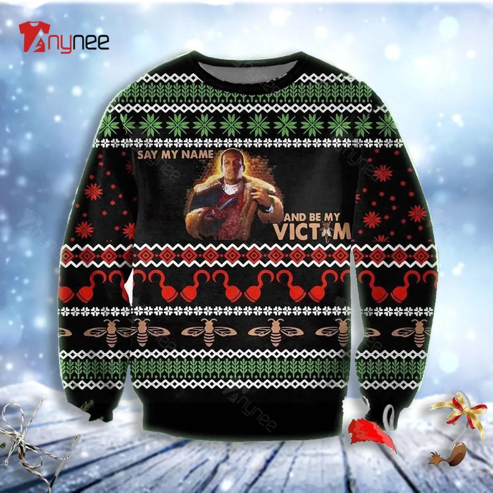 Daniel Robitaille Candyman Say My Name And Be My Victim Horror Movie U Womens Ugly Christmas Sweater- Best Christmas Gifts 2023