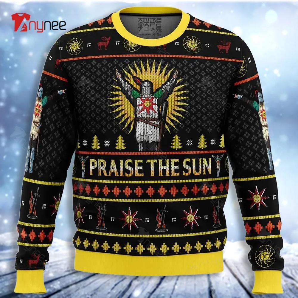 Dark Souls Praise The Sun Christmas Ugly Christmas Sweater- Best Christmas Gifts 2023