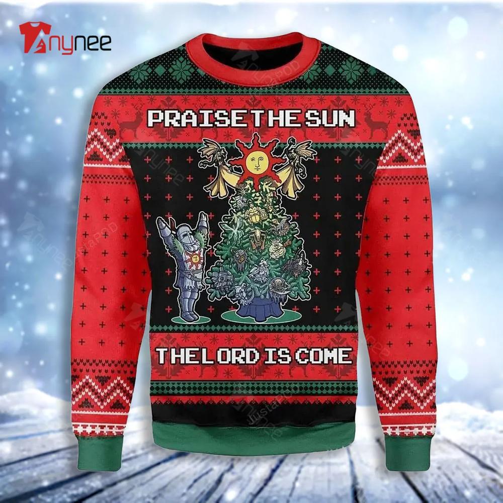 Dark Souls Praise The Sun The Lord Is Come Ugly Christmas Sweater- Best Christmas Gifts 2023