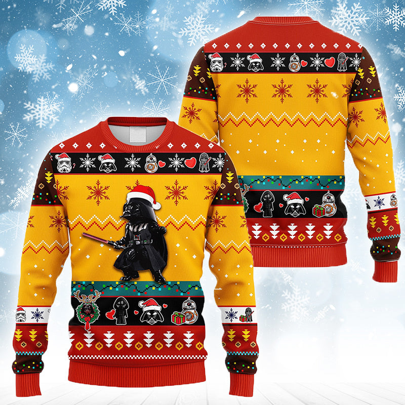 Dark Vader Christmas Light Ugly Sweater – Best Christmas Gifts 2023