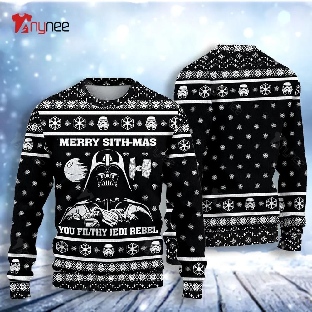 Darth Vader Merry Sithmas You Filthy Jedi Rebel Ugly Christmas Sweater- Best Christmas Gifts 2023