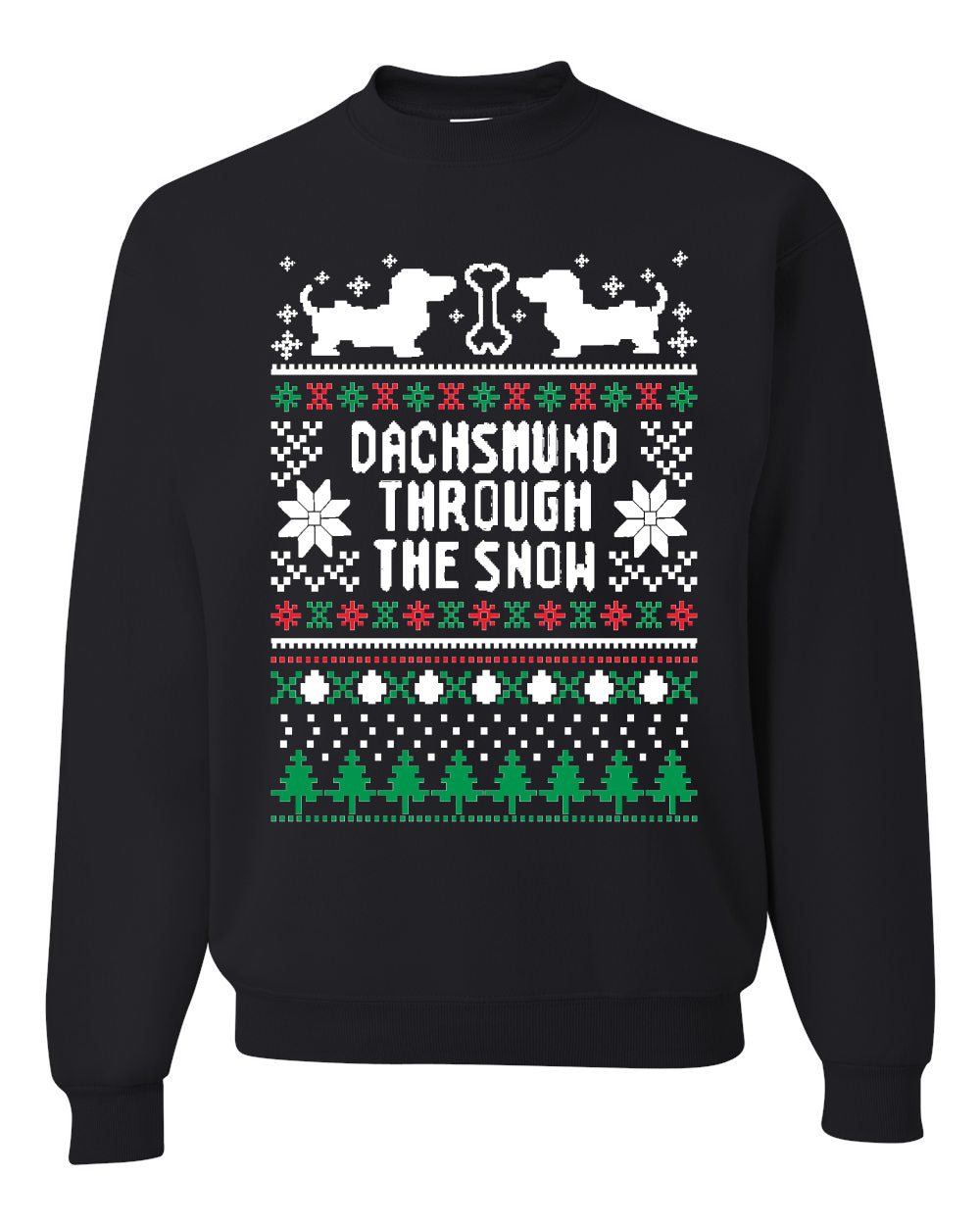 Daschund Through The Snow Merry Ugly Christmas Sweater- Best Christmas Gifts 2023