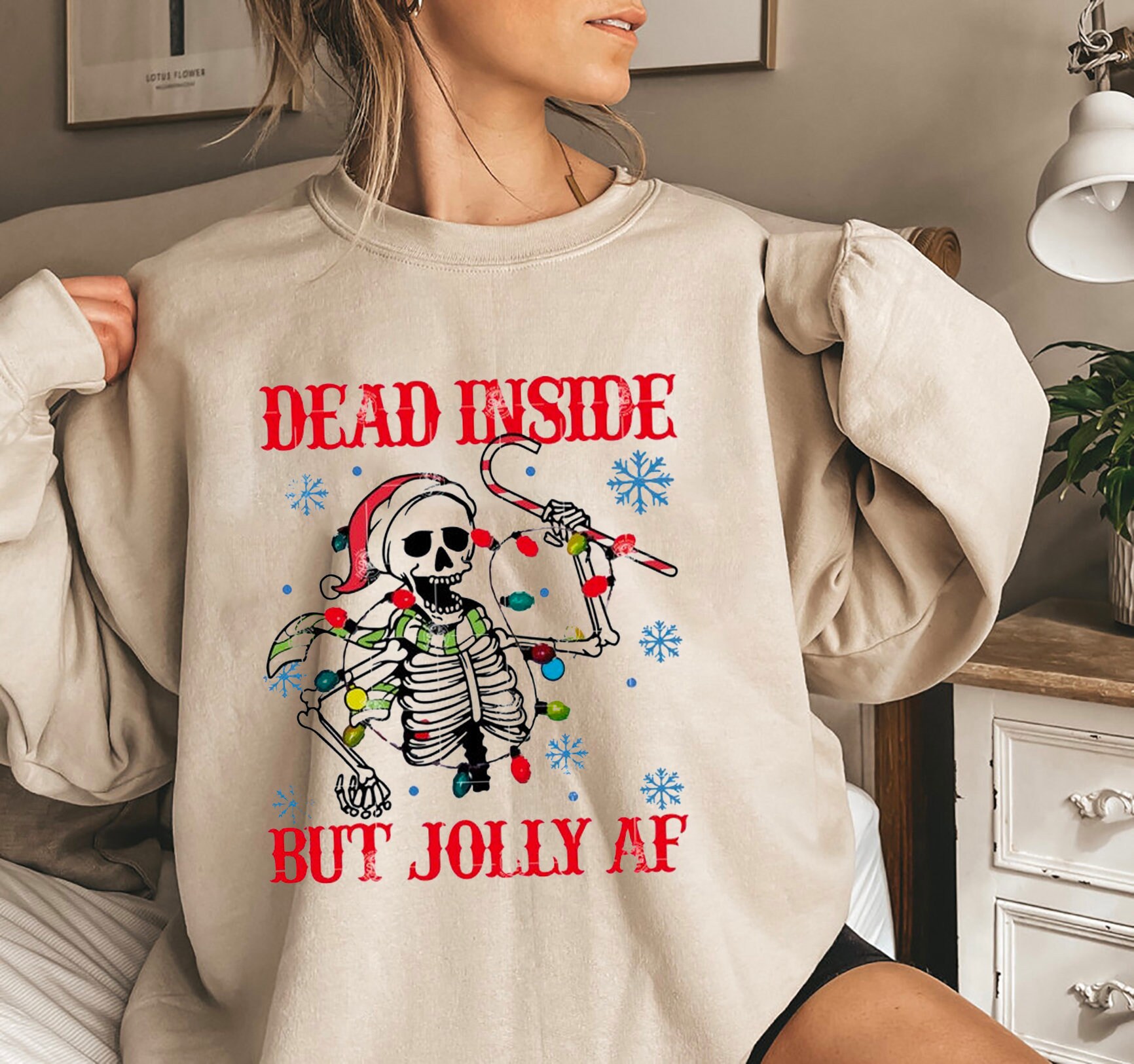 Dead Inside But Christmas Sweatshirt