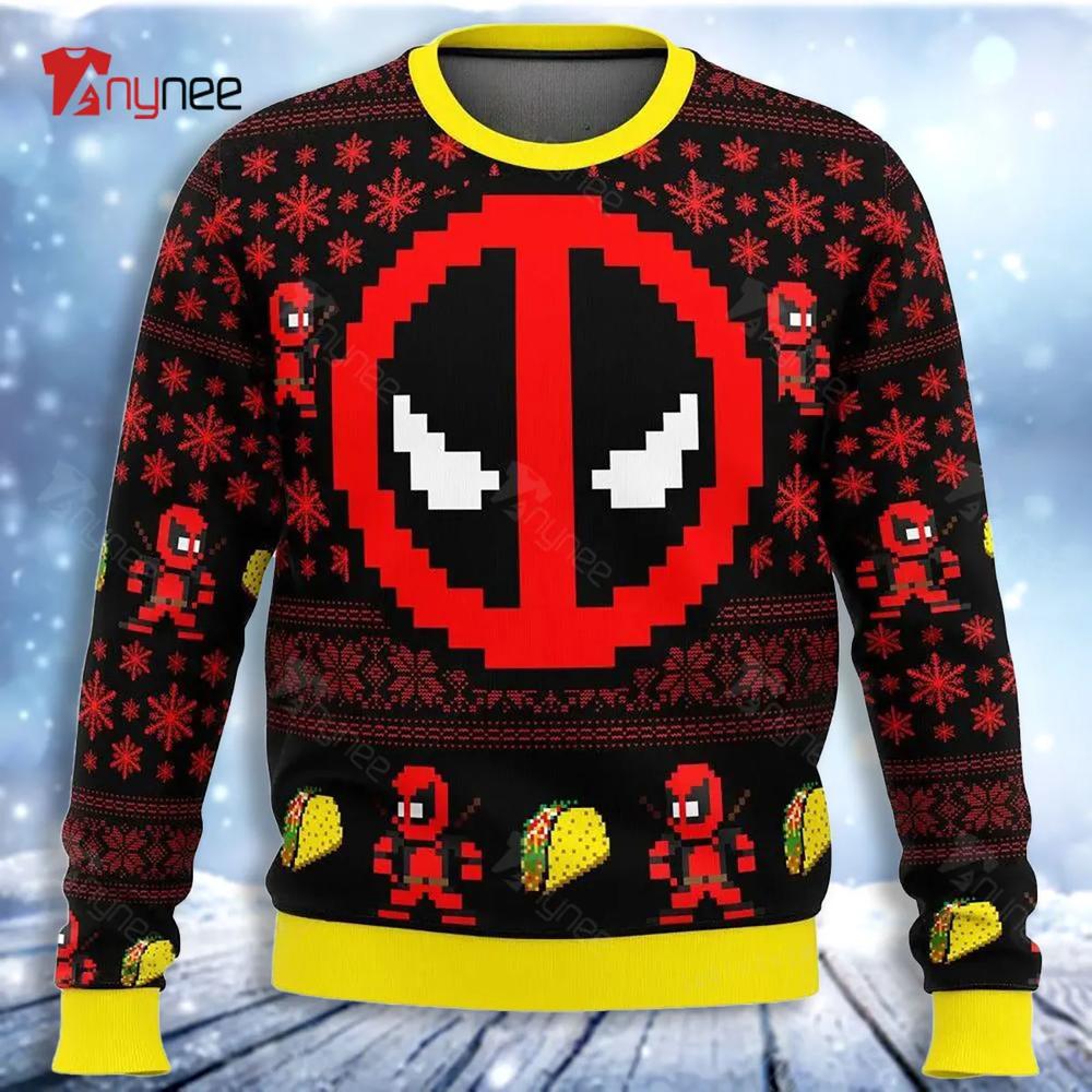 Deadpool Funny Womens Ugly Christmas Sweater- Best Christmas Gifts 2023