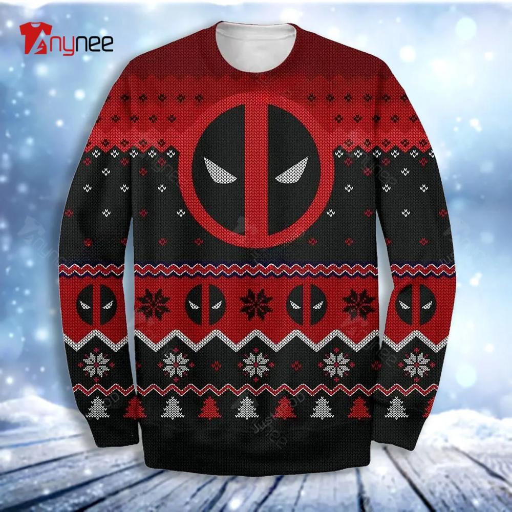 Deadpool Logo Ugly Christmas Sweater- Best Christmas Gifts 2023