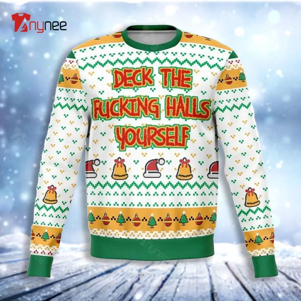 Deck The Halls Yourself Dank Ugly Christmas Sweater- Best Christmas Gifts 2023