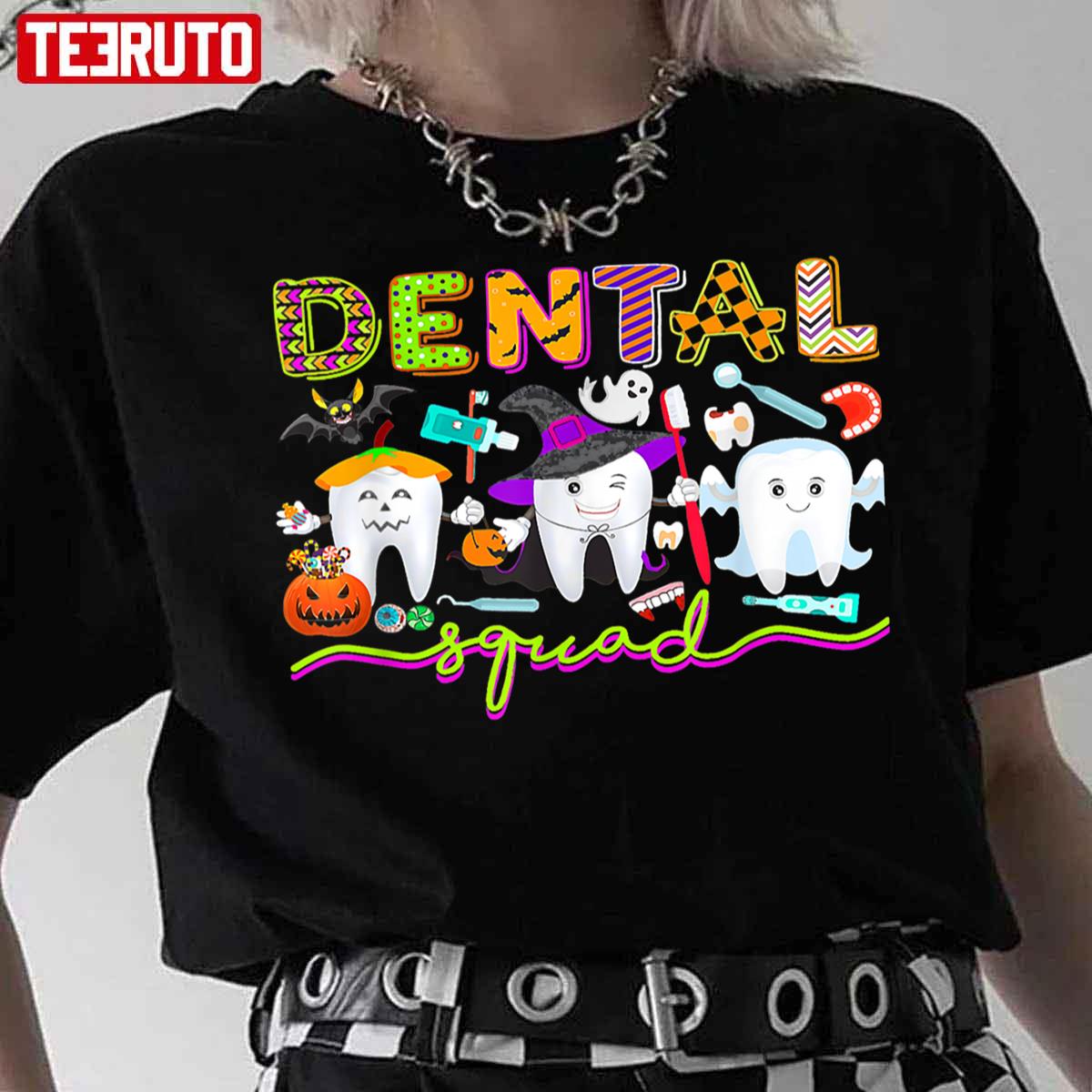 Dental Dentist Boos Crew Funny Costume Halloween Unisex T-Shirt