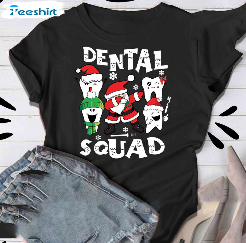 Dental Squad Shirt, Funny Christmas Santa Claus Unisex Hoodie Tee Tops