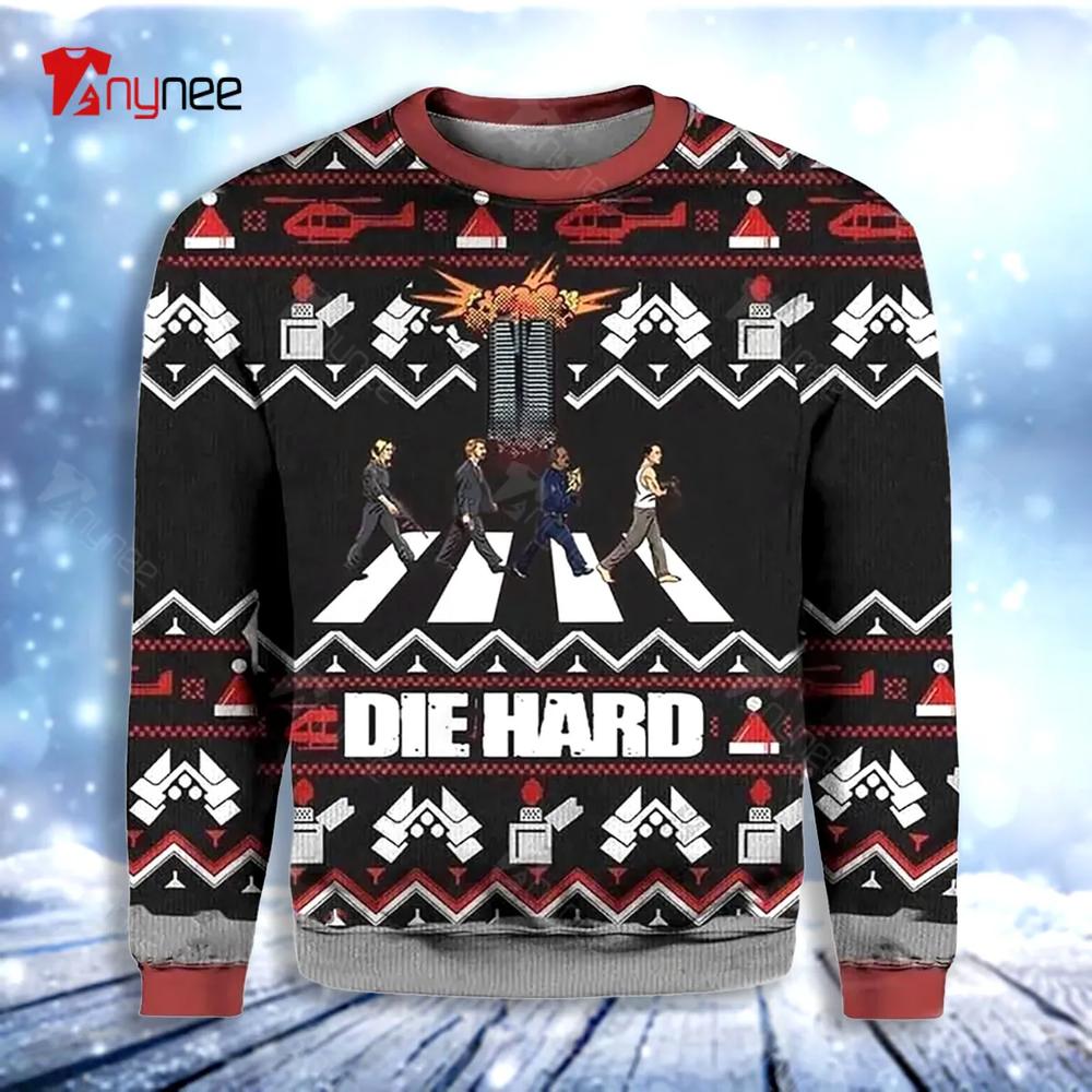 Die Hard Aber Road Christmas Ugly Christmas Sweater- Best Christmas Gifts 2023