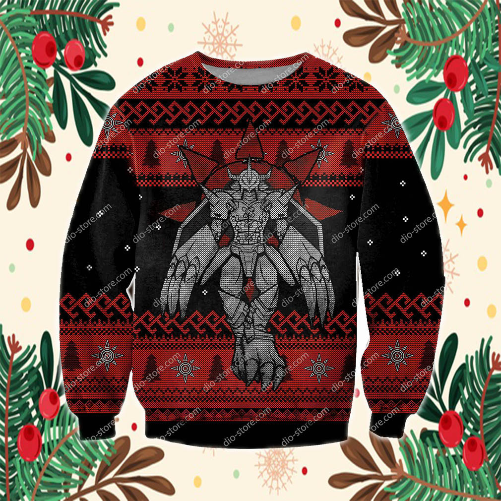 Digimon Wargreymon 3D Print Ugly Christmas Sweatshirt- Best Christmas Gifts 2023