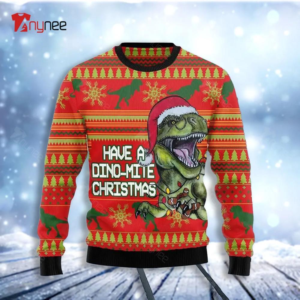 Dinosaur Funny Ugly Christmas Sweater- Best Christmas Gifts 2023