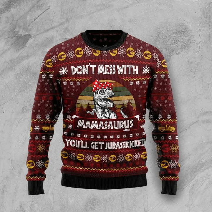 Dinosaur Mom  Ugly Christmas Sweater | For Men & Women | Adult | US1351- Best Christmas Gifts 2023