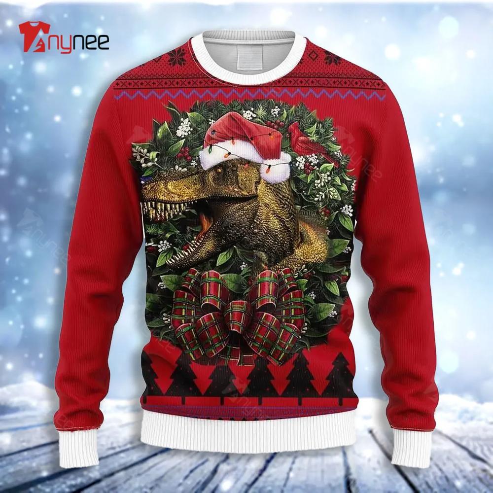 Dinosaur Noel Ugly Christmas Sweater- Best Christmas Gifts 2023