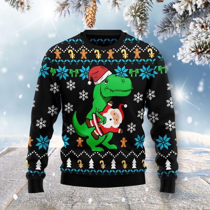 Dinosaur Ugly Christmas Sweater | For Men & Women | Adult | US1949- Best Christmas Gifts 2023