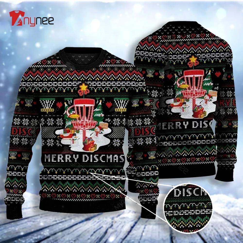 Disc Golf Lovers Gift Merry Discmas Womens Ugly Christmas Sweater- Best Christmas Gifts 2023