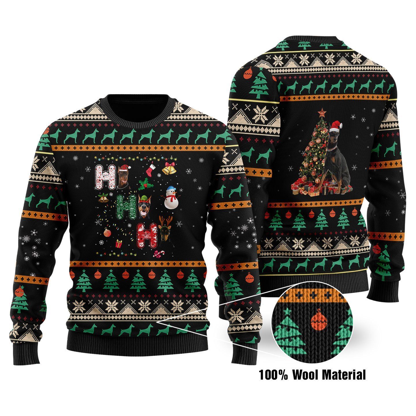 Doberman Ugly Christmas Sweater | For Men & Women | Adult | US1645- Best Christmas Gifts 2023