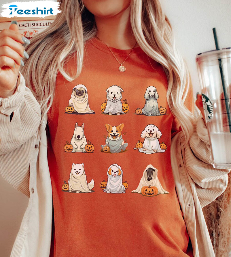 Dog Halloween Shirt , Comfort Colors Cute Unisex Hoodie Sweater