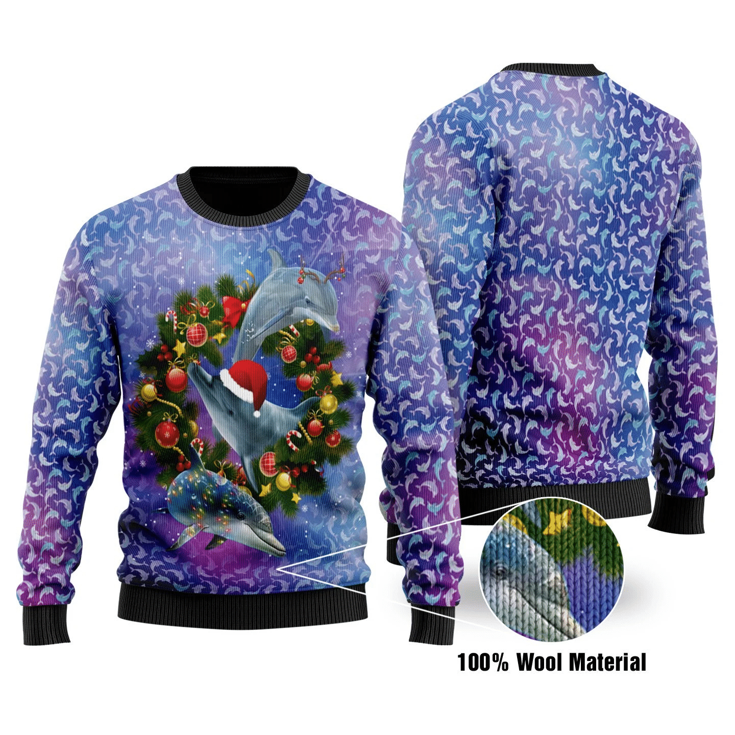 Dolphin Ugly Christmas Sweater | For Men & Women | Adult | US1715- Best Christmas Gifts 2023