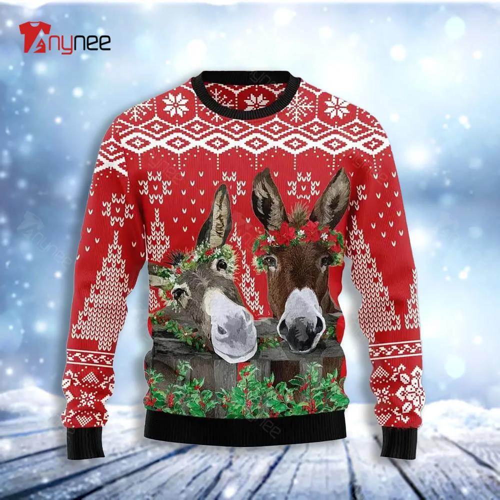 Donkey Buddies Christmas Ugly Christmas Sweater- Best Christmas Gifts 2023