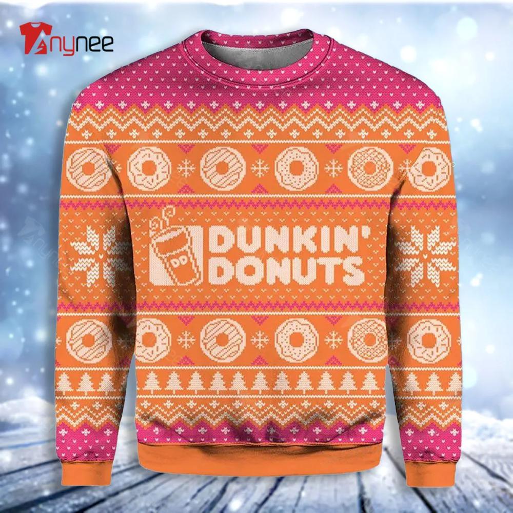 Donkin Donut Ugly Christmas Sweater- Best Christmas Gifts 2023