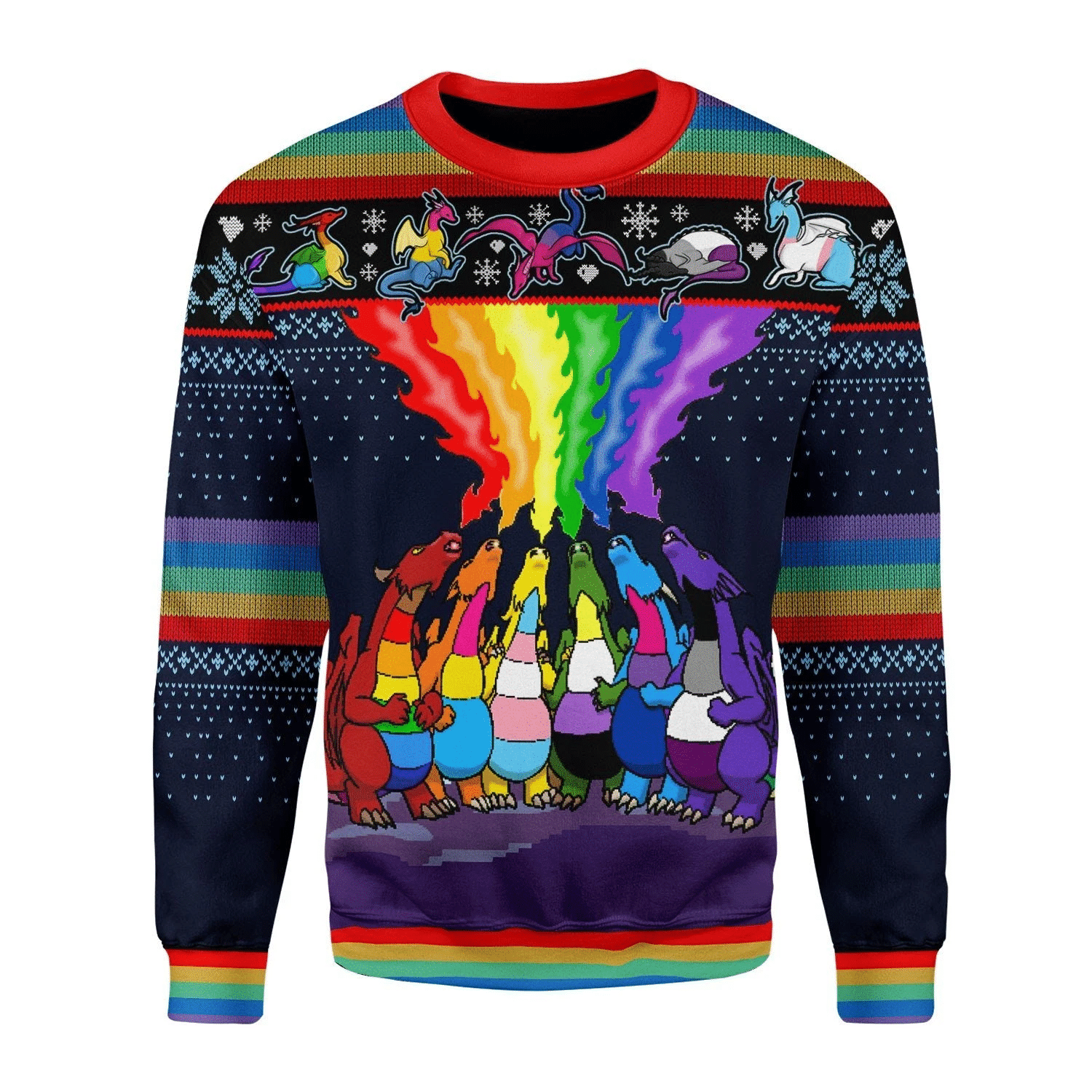 Dragon LGBT Ugly Christmas Sweater | For Men & Women | Adult | US3428- Best Christmas Gifts 2023