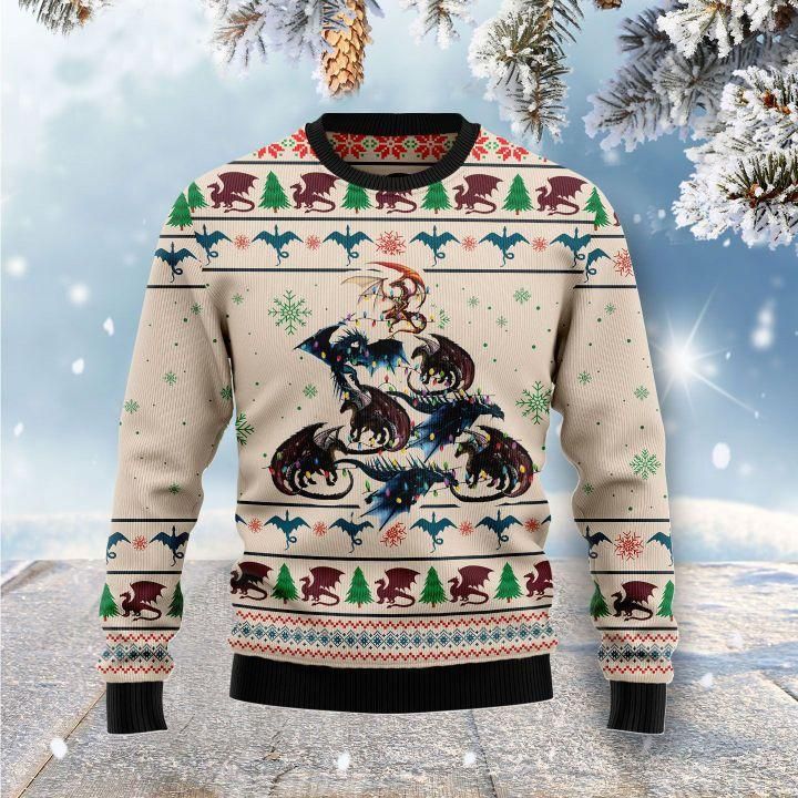 Dragon Tree Ugly Christmas Sweater | For Men & Women | Adult | US3299- Best Christmas Gifts 2023