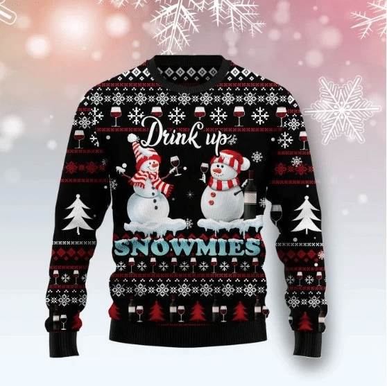 Drink Up Snowmies Ugly Christmas Sweater | For Men & Women | Adult | US3126- Best Christmas Gifts 2023