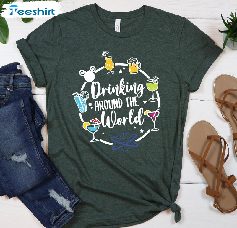 Drinking Around The World Shirt, Christmas Vacation Long Sleeve Sweater