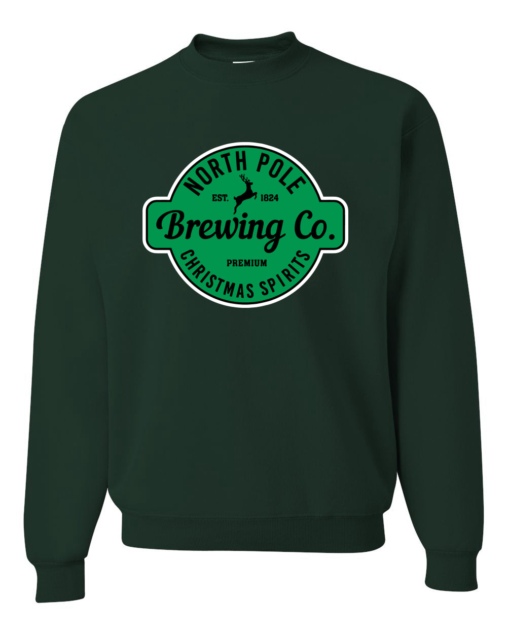 Drinking Logo Parody Brewing Co. North Pole Christmas Spirits Ugly Christmas Sweater Unisex Crewneck Graphic Sweatshirt- Best Christmas Gifts 2023