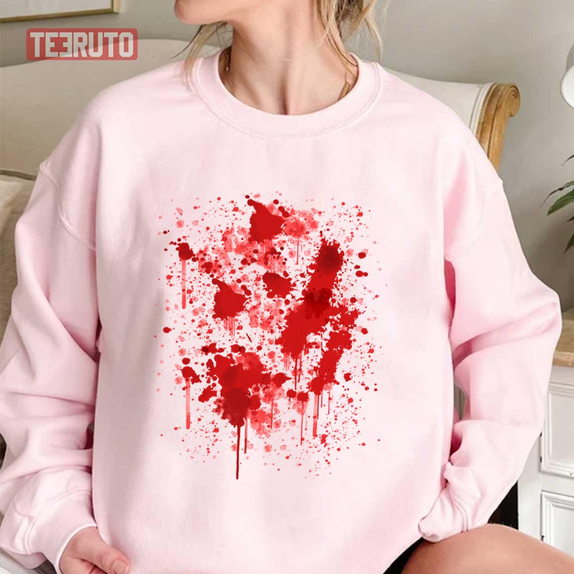 Dripping Blood Splatter Costume Halloween Unisex T-Shirt