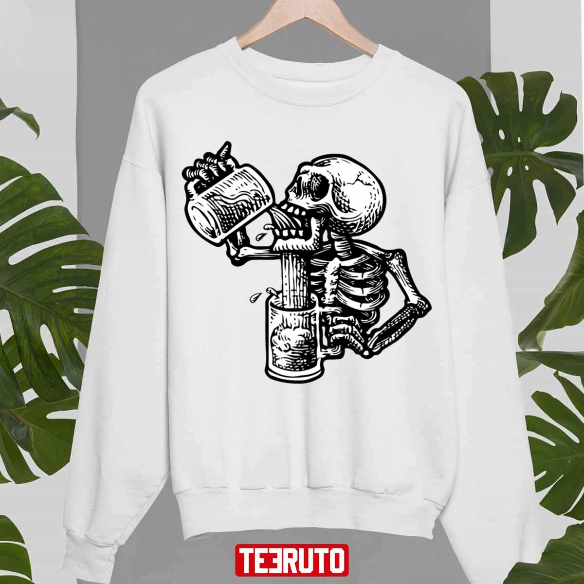 Drunk Skull Halloween Unisex Sweatshirt