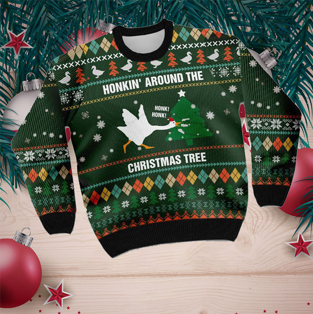 Duck Honkin Around Christmas Tree Ugly Sweater For Someone Who Loves Duck- Best Christmas Gifts 2023