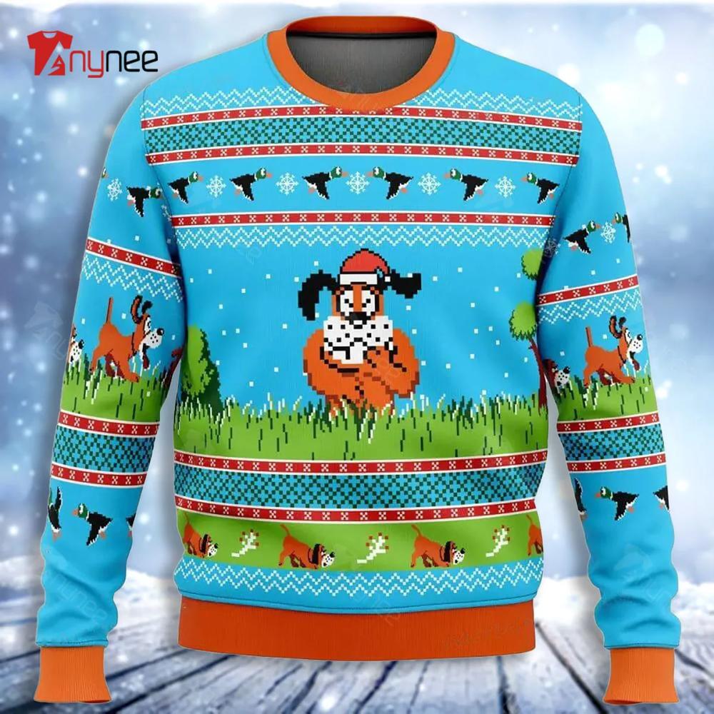 Duck Hunt Video Game Ugly Christmas Sweater- Best Christmas Gifts 2023