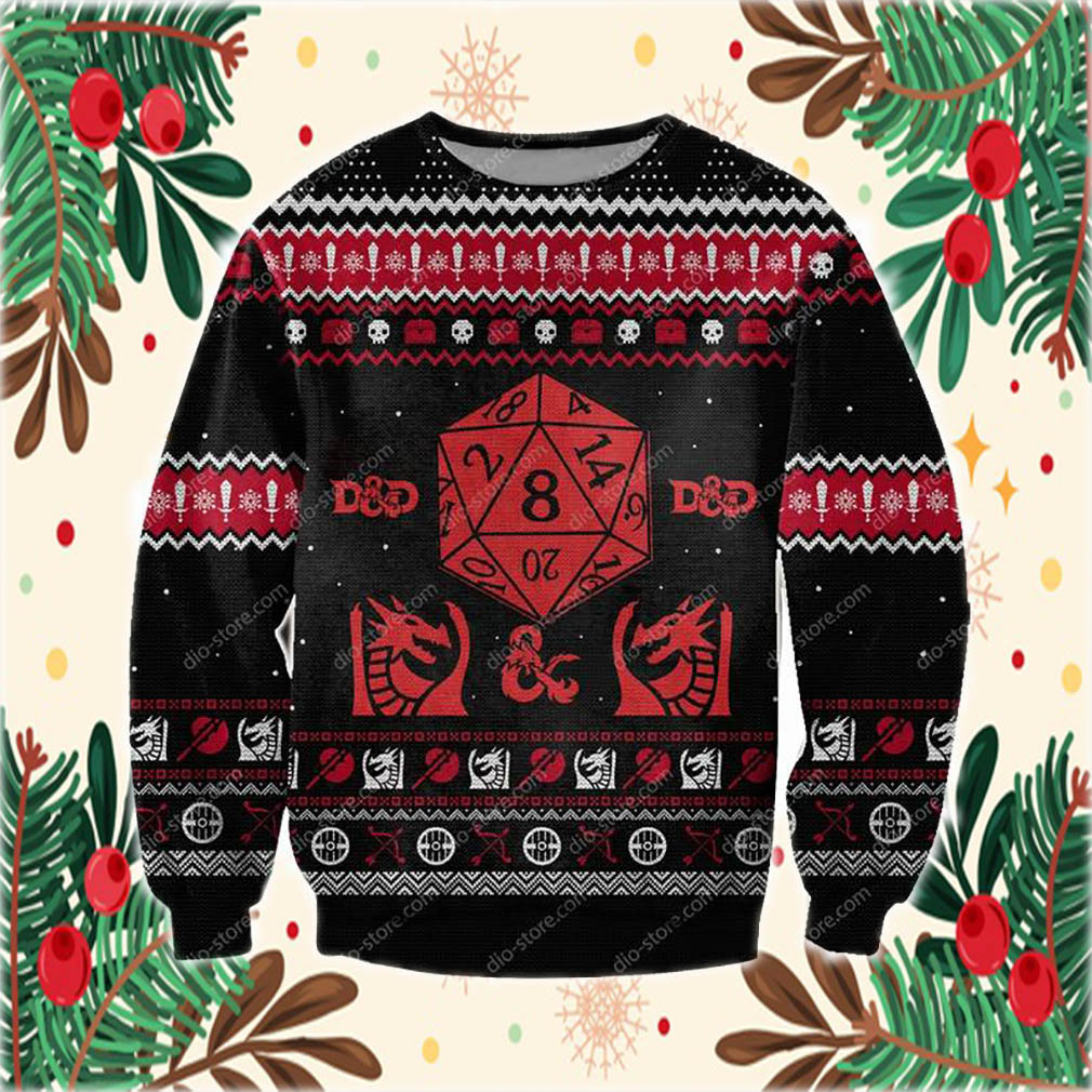 Dungeons & Dragons 3D Print Ugly Christmas Sweatshirt- Best Christmas Gifts 2023