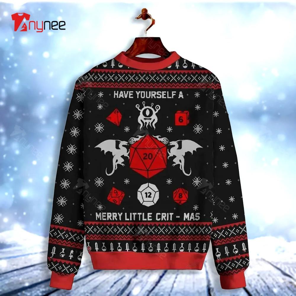 Dungeons Dragons Lover Ugly Merry Little Ugly Christmas Sweater- Best Christmas Gifts 2023