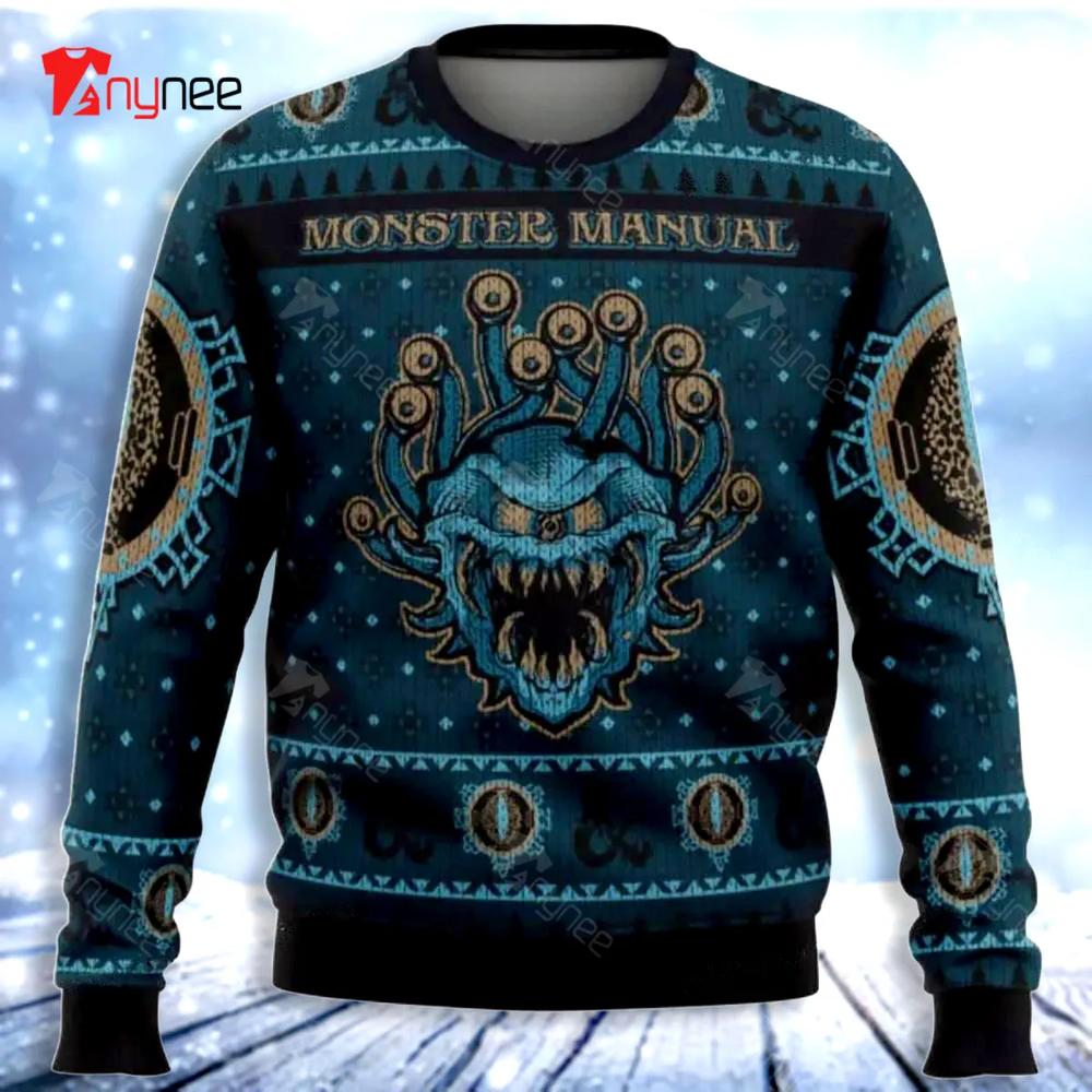 Dungeons Dragons Monster Manual Dungeons Dragons Monster Manualgift Fan Ugly Christmas Sweater- Best Christmas Gifts 2023