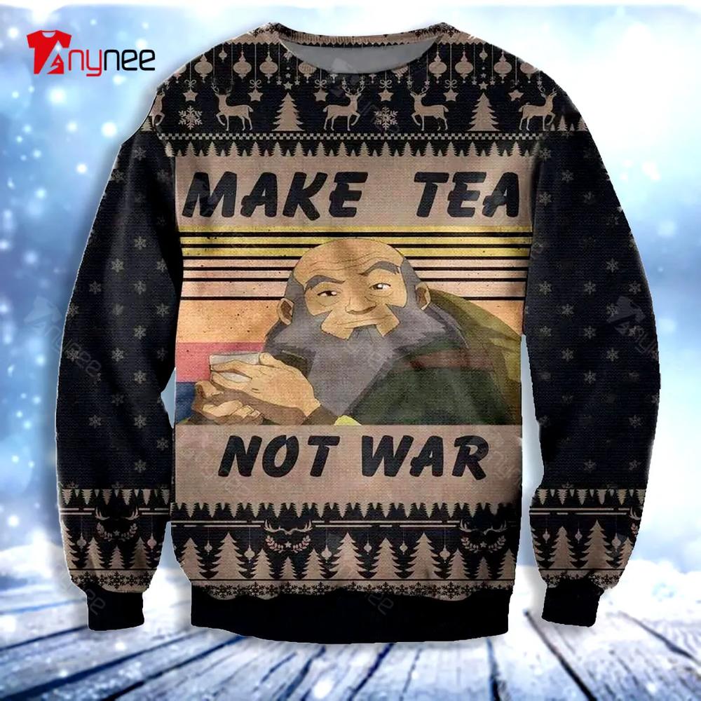 Ed Make Tea Not War Christmas Ugly Christmas Sweater- Best Christmas Gifts 2023